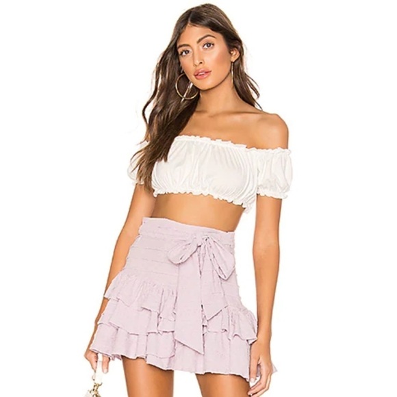 TULA Rosa lavender ruffle hem scallop detail mini skirt - Picture 14 of 14
